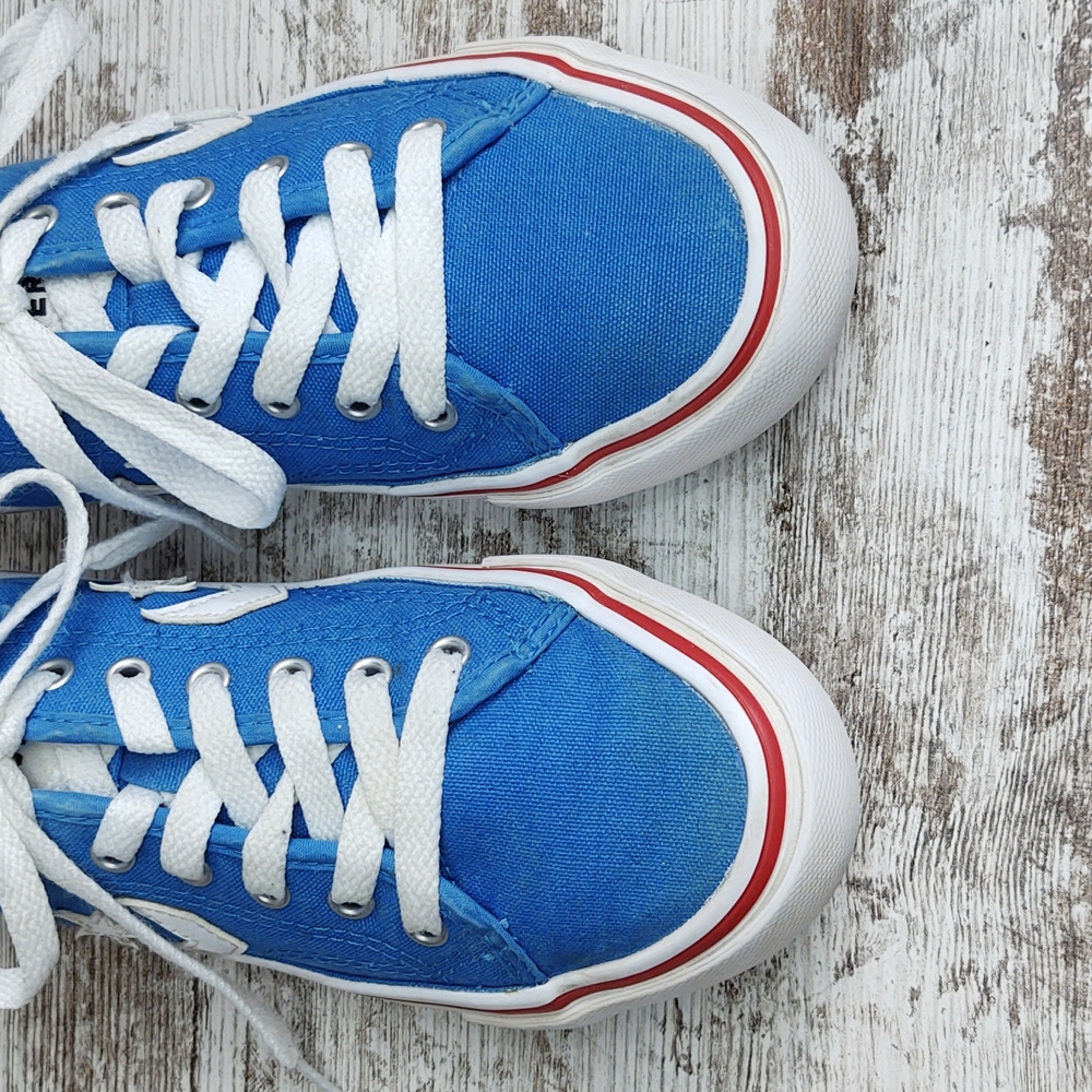 🟦Sz 2 Converse Star Replay Blue Tropic Canvas Sneakers - Picture 6 of 15